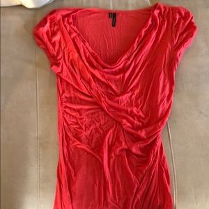 Coral t-shirt blouse